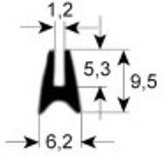 guarnizione forno profilo 1530 l 505mm con. 1