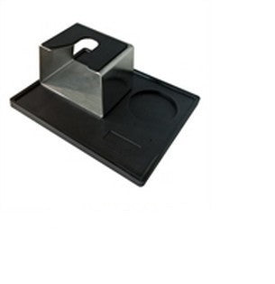 Tappetino per pressatura con base cubic inox per portafiltro