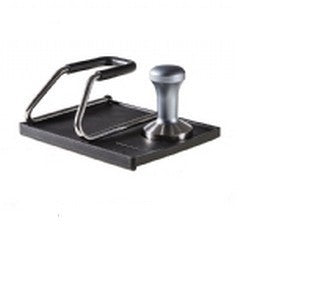 Tappetino angolare per pressatura con base tubolare inox per portafiltro e pressino fantasy d.58