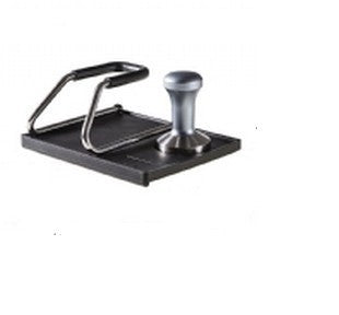 Tappetino angolare per pressatura con base tubolare inox per portafiltro e pressino fantasy d.53