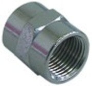 manicotto filetto 1/8" - 1/4" ottone nichelato ch 17 lungh. totale 19mm