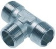 raccordo a t filetto 3/4" m - 3/4" m - 3/4" m ottone nichelato l 64mm