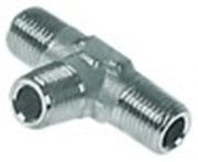 raccordo a t filetto 1/8" m - 1/8" m - 1/8" m ottone nichelato l 39mm