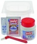 set detergente puly caff plus certificato nsf per macchine del caffè 370g/100ml set