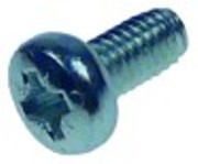 vite a testa piatta filetto m4 lungh. fil. 8mm acciaio zincato conf. 1 pz recipiente a croce