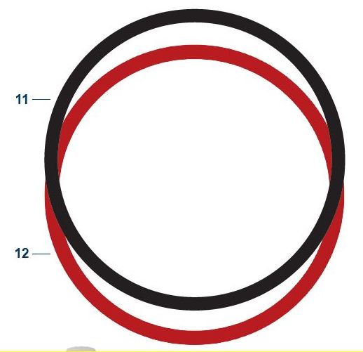 GUARNIZIONE SILICONE PORTELLO MANTECATORE Ø ESTERNO 285 mm