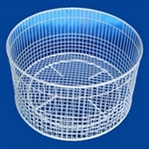 Cesto rotondo diametro 38 x h.17 maglia stretta, anello diametro 28