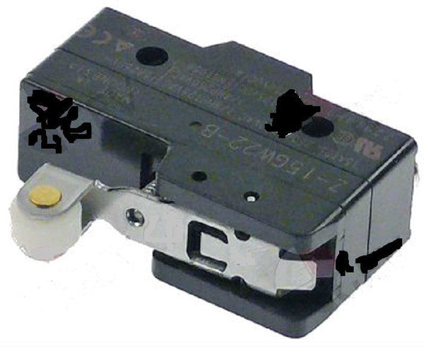 microinterruttore con leva a rullo 250V 16A 1CO attacco a vite L 29mm L1 49mm