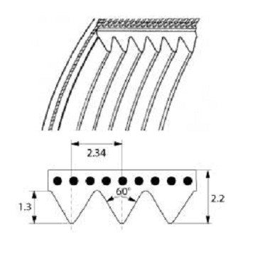 CINGHIA MULTIGRIP J 610 H19 7 GOLE, PELAPATATE FAMA PASQUIN RHENINGHAUS