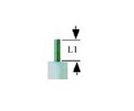 candela accensione d1 diametro  32x13mm l1 57mm lc1 25mm attacco f 4,8x0,8mm lunghezza del cavo 570mm