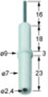 candela accensione d1 diametro  7mm d2 diametro  9mm l1 16mm lc1 18mm lc2 3mm lc3 23mm a bloccare