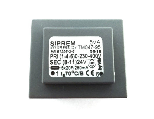 TRASFORMATORE 230-400V/24V 5VA  tensione primaria 230-400V 50/60Hz