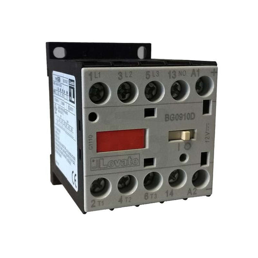 CONTATTORE TRIFASE AC3 9A 4KW (400V) BOBINA 12VDC Adat. CIMBALI M30
