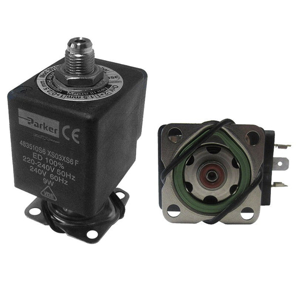 ELETTROVALVOLA PARKER LIQUIPURE 3 VIE INOX 220/240V 50/60Hz, ATTACCO CONICO