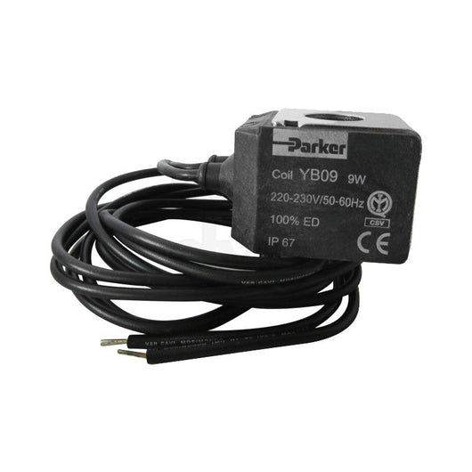 BOBINA ELETTROVALVOLA PARKER 230VAC 50/60HZ YB09 9W IP67 CON FILO 230V