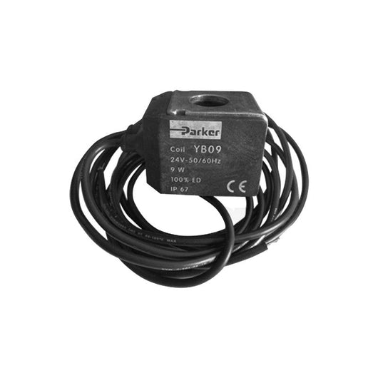BOBINA ELETTROVALVOLA PARKER 24VAC 50/60HZ YB09 9W IP67 CON FILO