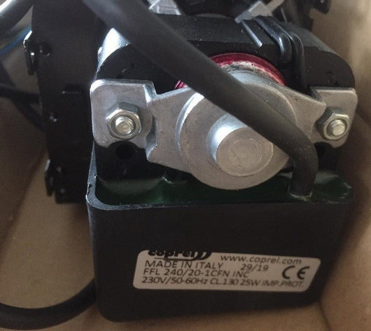 ventilatore tangenziale coprel ffl rullo diametro  60mm lunghezza rotore 240mm spessore pacco motore 20mm