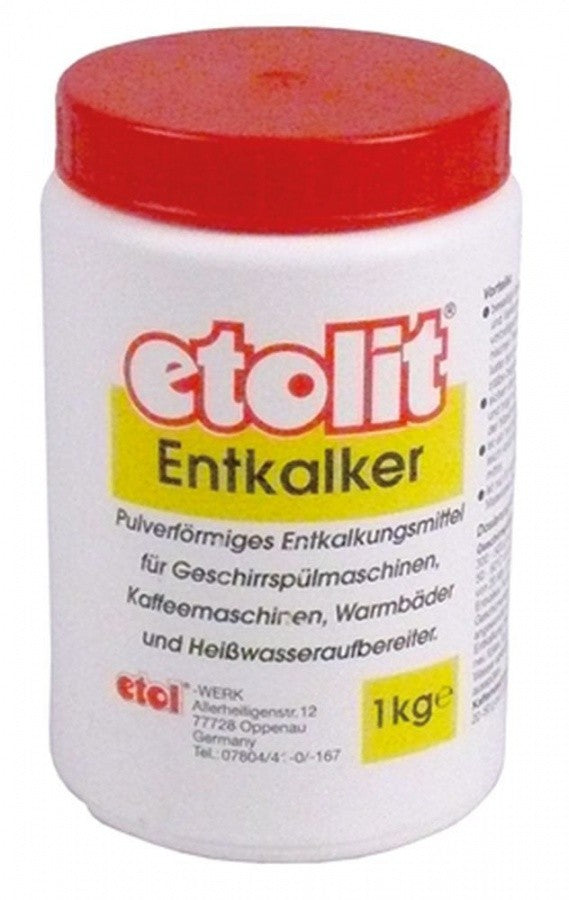 anticalcare etolit in polvere contenuto 1kg per macchina da caffè, lavastoviglie, boiler ecc.