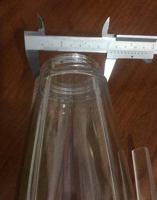 BICCHIERE PLASTICA FRULLATORE CON MANICO E A VITE UNIVERSALE