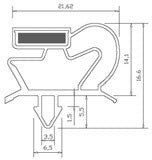 Guarnizione magnetica ad incastro per armadi (mezza porta) Friulinox 935186