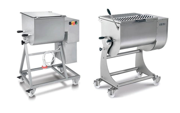 IMPASTATRICE CARNE CARRELLATA MOD. MES 75 1 PALA VASCA 75KG 400V TRIFASE
