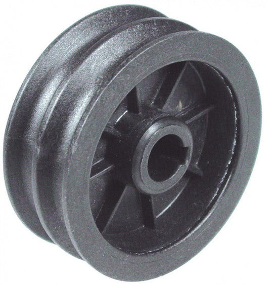 puleggia a gola trapezoidale disco diametro  76mm doppio sede albero diametro  14mm profondità di scanalatura 6mm