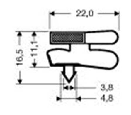 Mondial Elite 4612138 Guarnizione magnetica ad incastro per KIC 40 - PRX 40 - PR 40 - PV 40