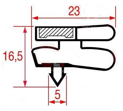 GUARNIZIONE AD INCASTRO 1715x575 mm MONDIAL FRAMEC Armadio refrigerato