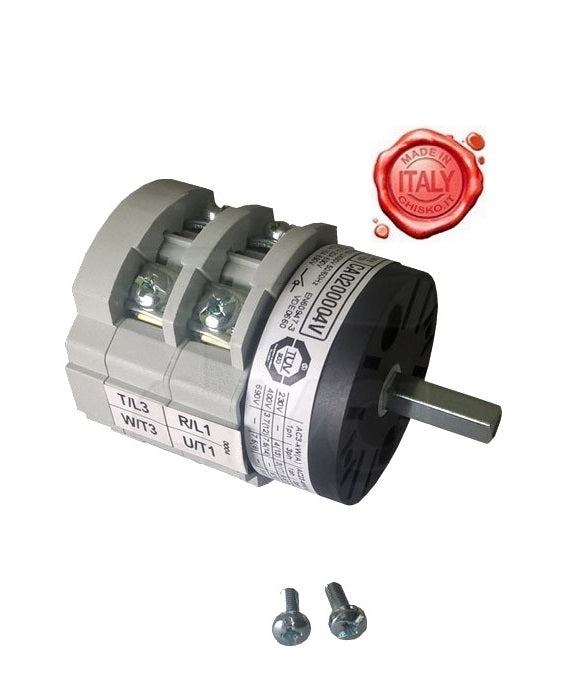 INTERRUTTORE A CAMME BREMAS 25A 600V IP00 4 POLI (0-1)