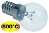 lampadina t. mass. 500°c attacco e14 40w 240v diametro  45mm l 75mm vetro l 48mm  per forno pizza