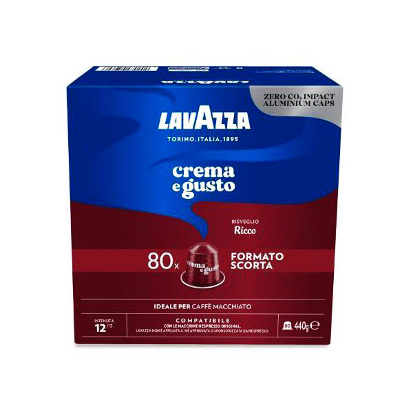 240 capsule alluminio CREMA E GUSTO RICCO Lavazza compatibile Nespresso