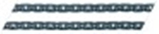catena di trasmissione din/iso 06 b-1 divisione 3/8" / 9,525mm maglie 63