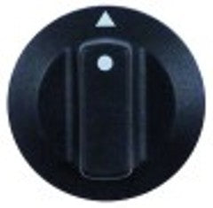 manopola interruttore marcatura zero diametro  42mm alb. diametro  6x4,6mm parte piana superiore nero