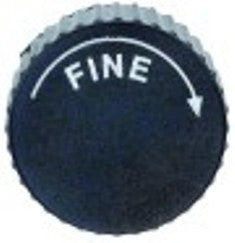 manopola per macina caffè freccia/fine diametro  22,5mm alb. diametro  6mm nero l 16mm