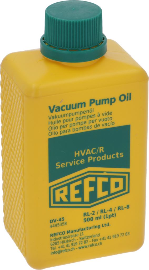 500ml OLIO MINERALE REFCO per pompe del vuoto RL-2 / RL-4 / RL-8