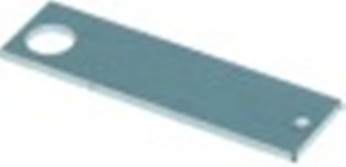 piastra di fissaggio per molla porta l 90mm lar. 25mm h 3mm