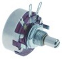 potenziometro 10kohm alb. l 10mm filetto m10 alb. diametro  6mm 2w tipo wth118-1a diametro  27,5mm