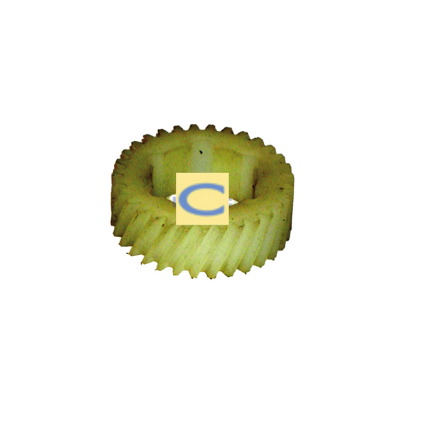INGRANAGGIO NYLON 31 DENTI DIAMETRO est. 64,5 mm, DIAMETRO int. 37 mm, spess. 17 mm N. 6 INCAVI PARASTRAPPO DIAMETRO 8 mm