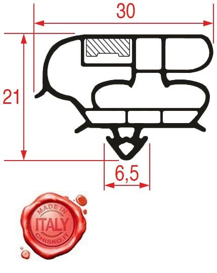 guarnizione profilo 9180 lar. 580mm l 1580mm misura innesto