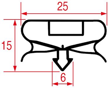 GUARNIZIONE AD INCASTRO 618x493 mm misura innesto