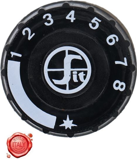 manopola interruttore marcatura zero diametro  40mm alb. diametro  14mm parte piana speciale verde