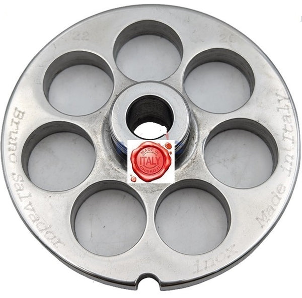 TRITACARNE - PIASTRA INOX MOD. 22 FORI DIAM. 20 MM