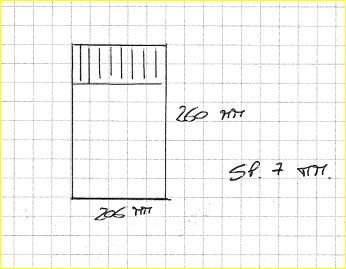 PIATTO SCANALATO IN PLASTICA COME DISEGNO LARGHEZZA 260MM ALTEZZA 206MM