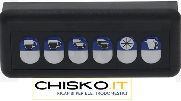 Kit 6  PULSANTIERA 6T/6L VIVALDI SMD SPRING "BL" Adatta per macchine caffè