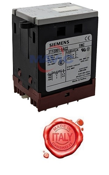 TELERUTTORE SIEMENS MOD.3TF2001 ADATTABILITA'. CEG MOD.TX/TZ