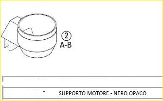 SUPPORTO MOTORE FRULLINO NERO OPACO mixer professionaleÿ Quamar - Originale