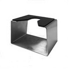 Base inox cube per portafiltro con protezione gomma  - made in italy
