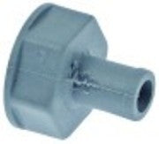 attacco per tubo manicotto diametro  10,5mm lungh. man. 15mm lungh. totale 26mm plastica