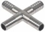 raccordo a croce inox tubo diametro  10-10-10-10mm l 57mm lar. 57mm