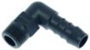 attacco per tubo plastica ad angolo filetto 3/8" tubo diametro  12mm con. 1 pz